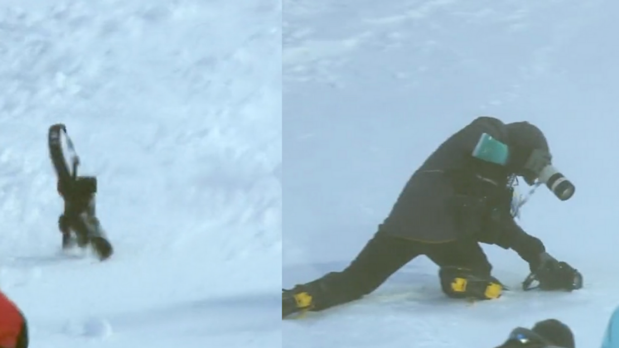 Video Of Expensive Camera Tumbling Down Olympic Hill Has Photographers Everywhere Screaming