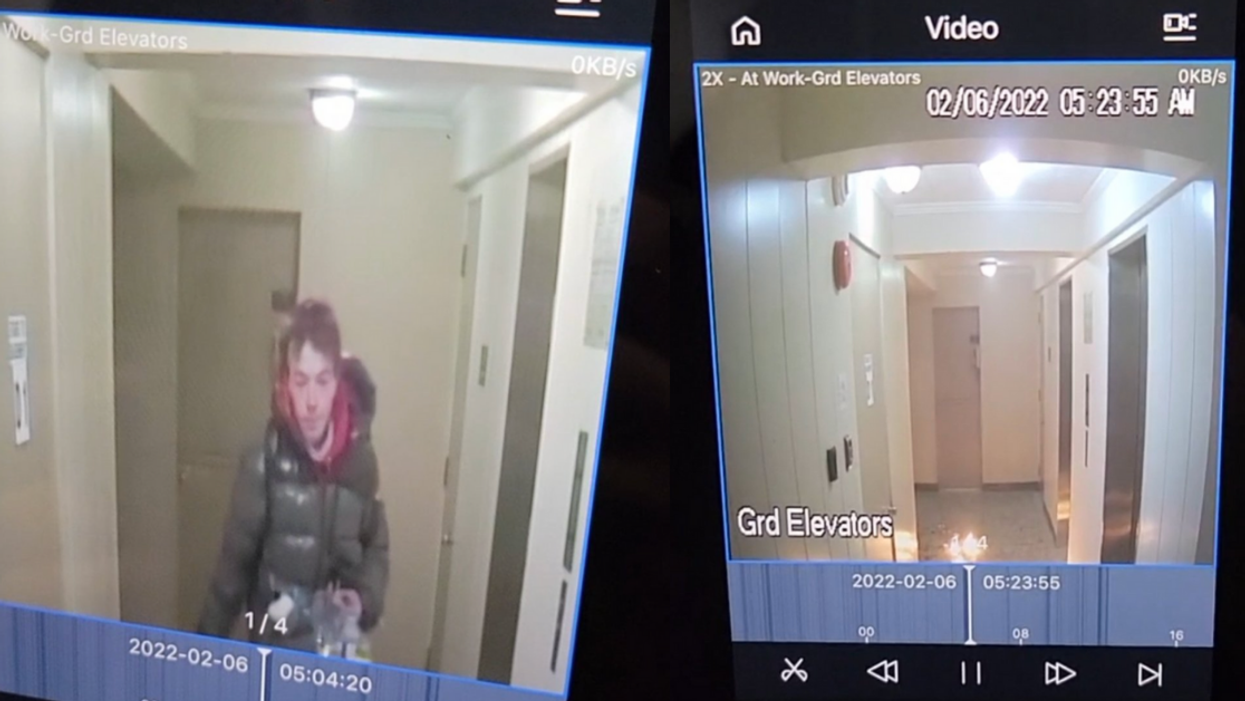 Security Camera Catches Canadian Trucker Protesters Trying To Light Apartment Building On Fire