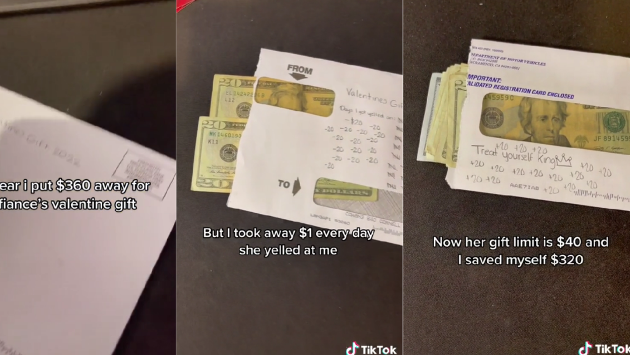 Guy Sparks Debate By Taking $1 Out Of Fiancé's Valentine's Gift Fund Every Time She Yells At Him