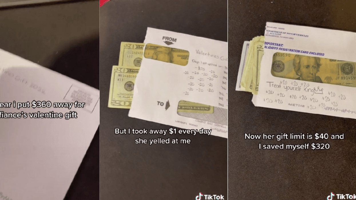Guy Sparks Debate By Taking $1 Out Of Fiancé's Valentine's Gift Fund Every Time She Yells At Him