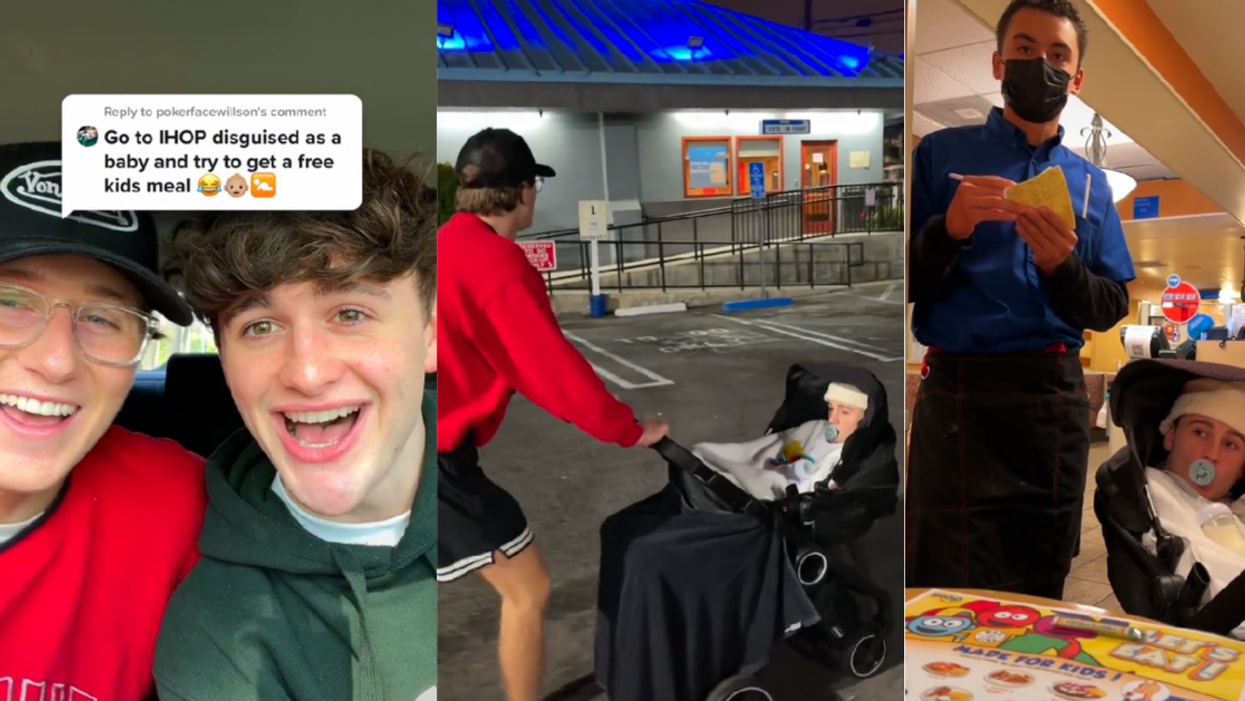 TikToker Goes Viral After Disguising Himself As A Baby To Get A Free Kids' Meal At IHOP