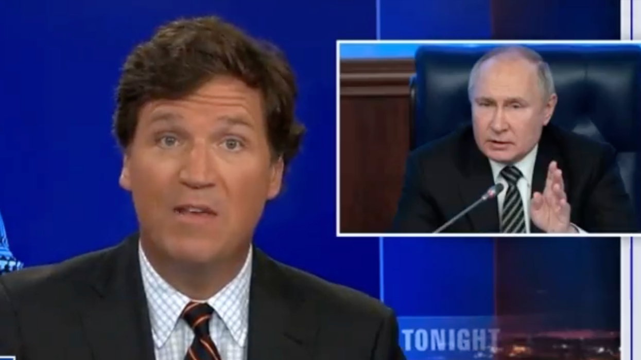 Tucker Carlson Rattles Off List of Grievances in Bonkers Defense of Putin—and People Had the Same Response
