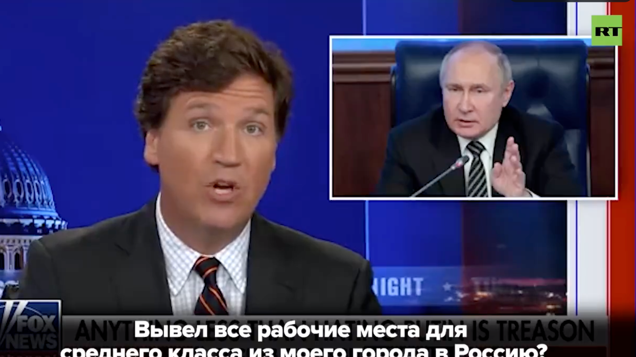 Russian State TV Aired Tucker's Pro-Putin Diatribe With Russian Subtitles as Putin Invaded Ukraine