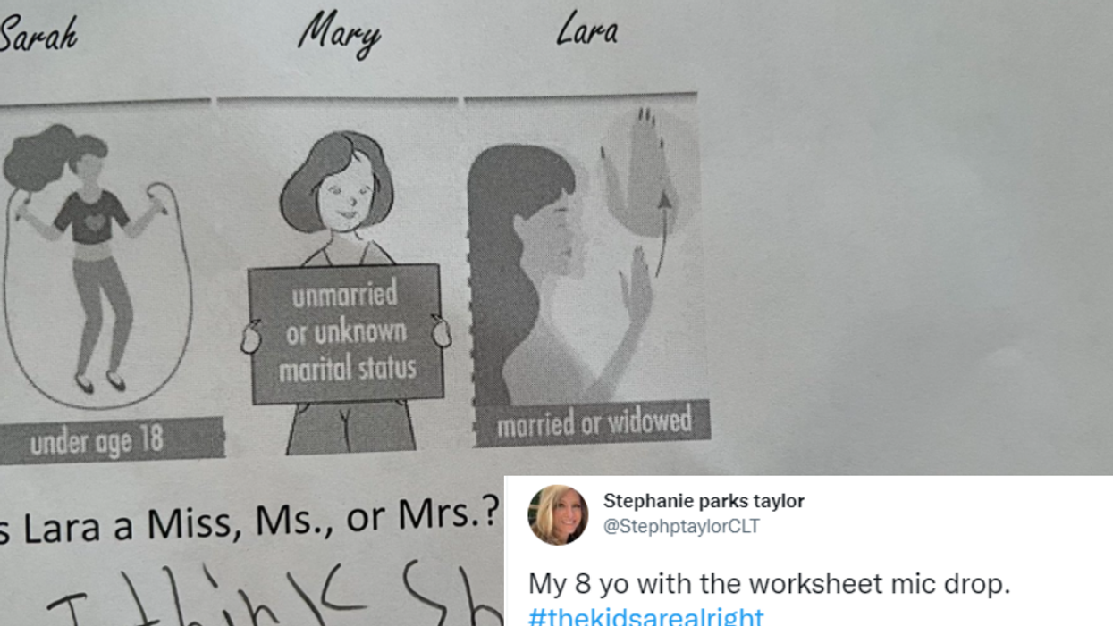 8-Year-Old's 'Mic Drop' Response To Overtly Sexist Homework Question Has Twitter Cheering