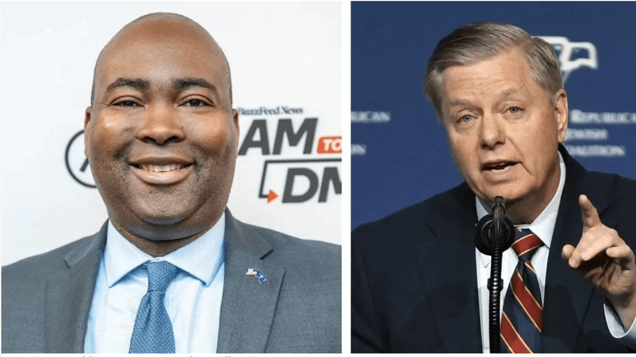 DNC Chair Says What We're All Thinking After Graham Claims Trump Would've Kicked Putin's Ass