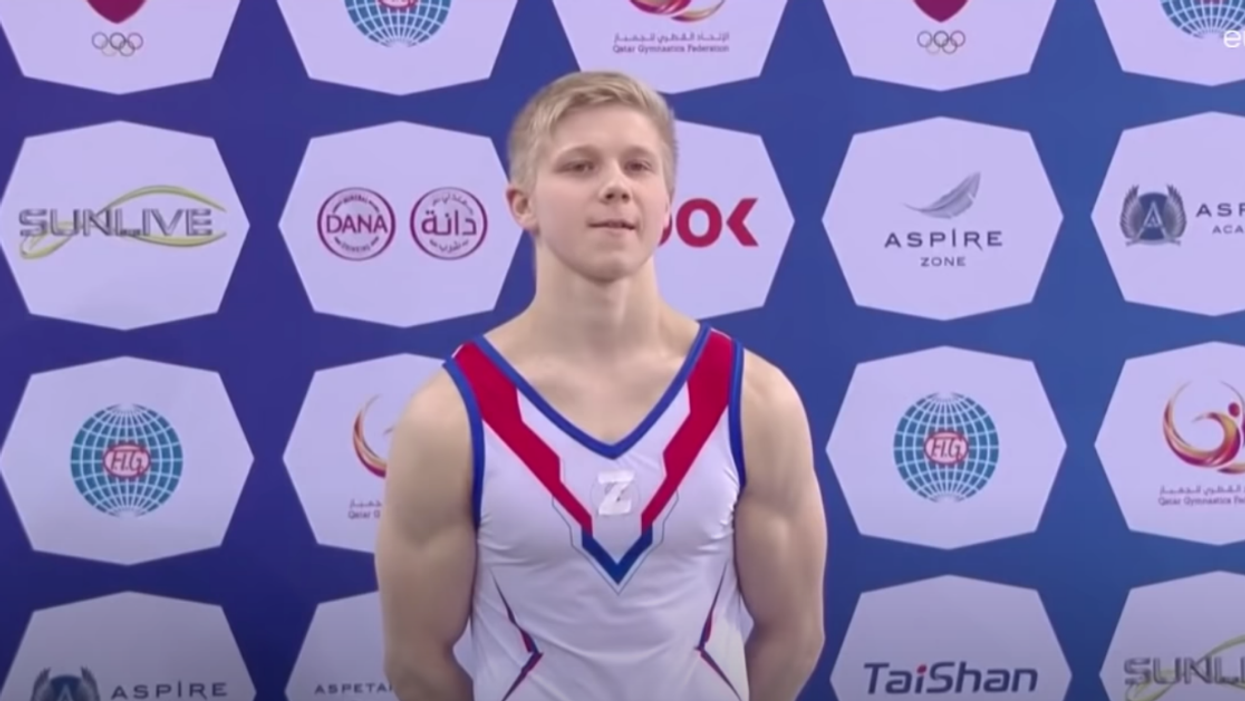 Russian Gymnast Sparks Outrage By Wearing Pro-Russian Symbol On Chest Next To Ukrainian Competitor