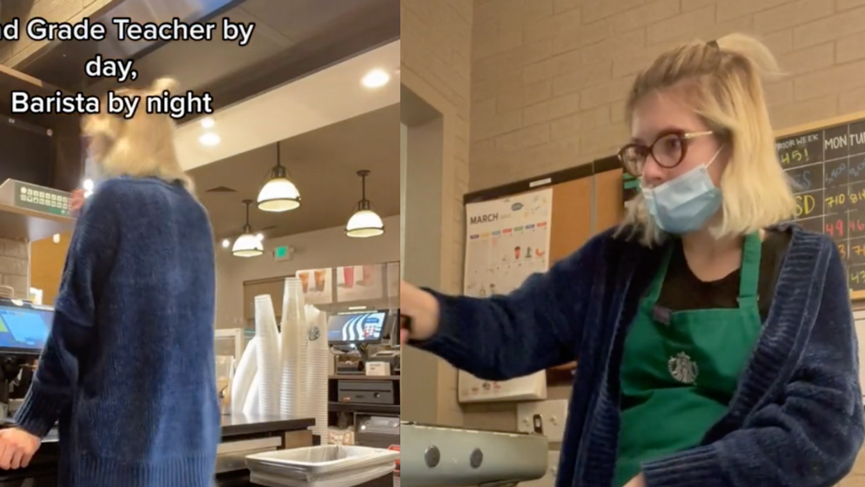 Second Grade Teacher's TikTok About Working Nights As A Starbucks Barista Sparks Debate