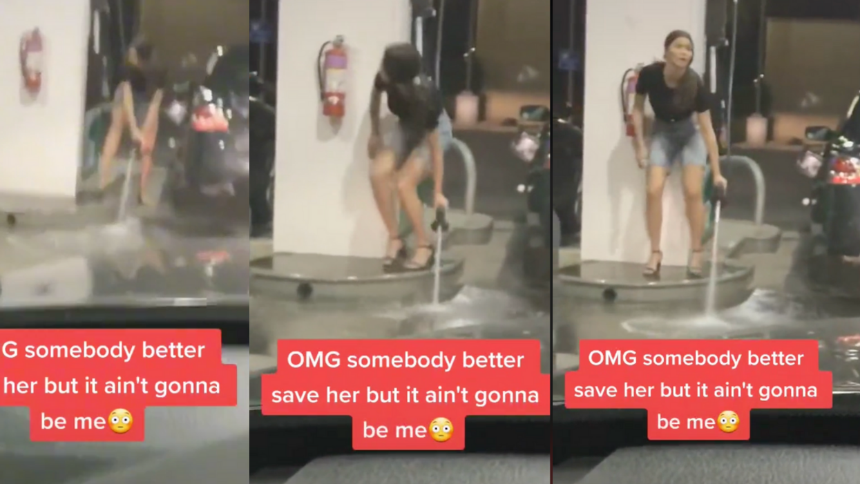 TikTok Mortified For Woman After Video Of Her Struggle With Gas Nozzle That Won't Turn Off Goes Viral