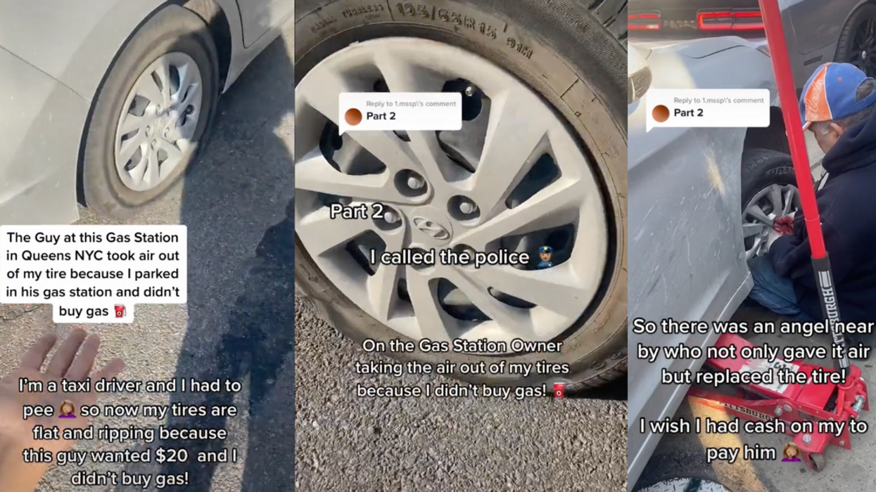 Woman Livid After Gas Station Worker Deflates Her Tires For Using Bathroom Without Buying Anything