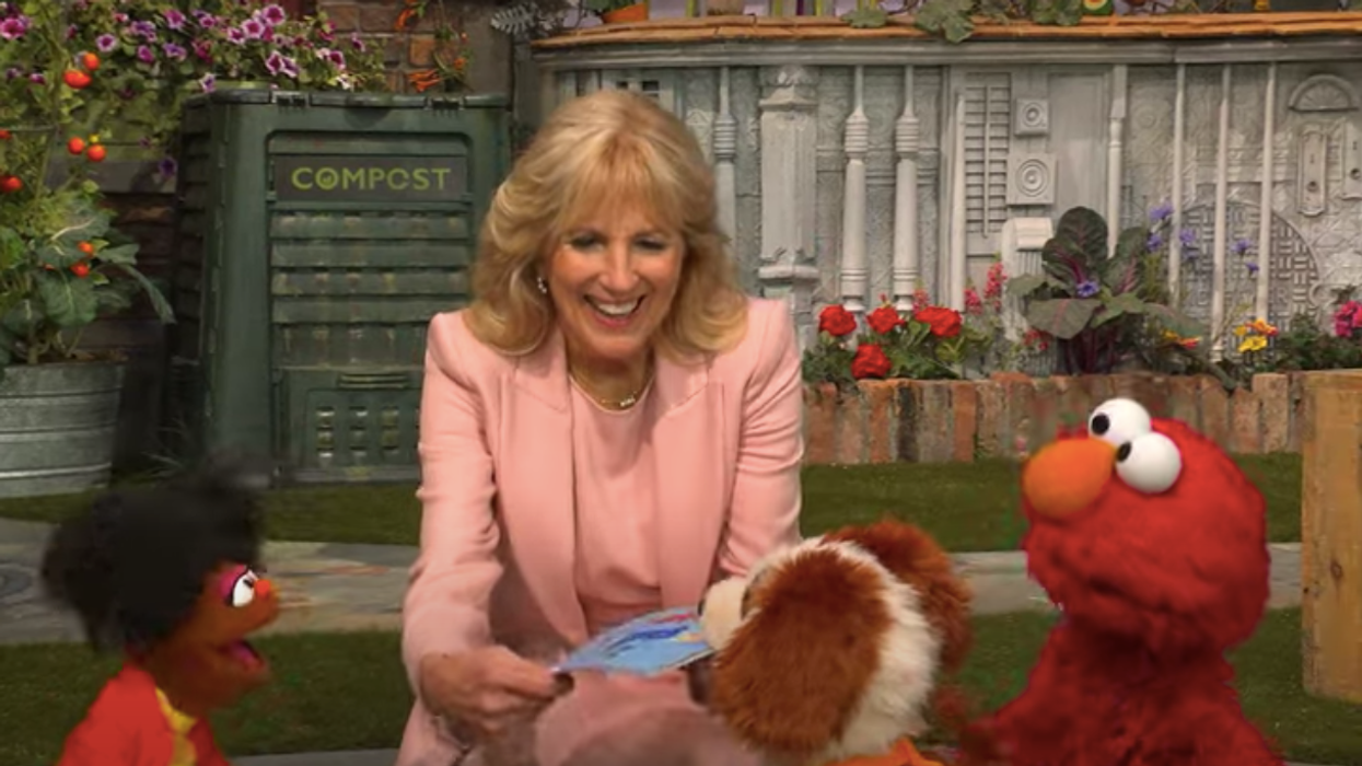 Conservatives Melt Down After Dr. Jill Biden Goes On 'Sesame Street' To Promote Kindness