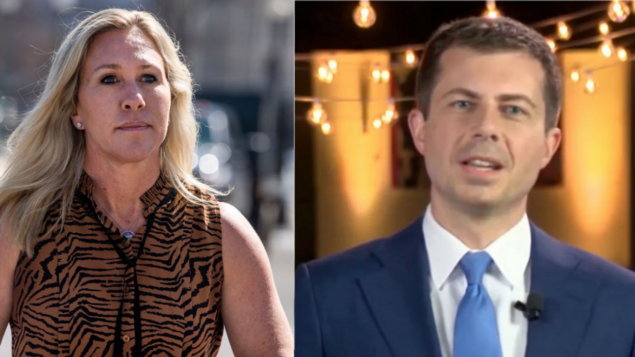 QAnon Rep. Tells Pete Buttigieg To 'Stay Out Of Our Girls Bathrooms'—And We're Just As Confused As You