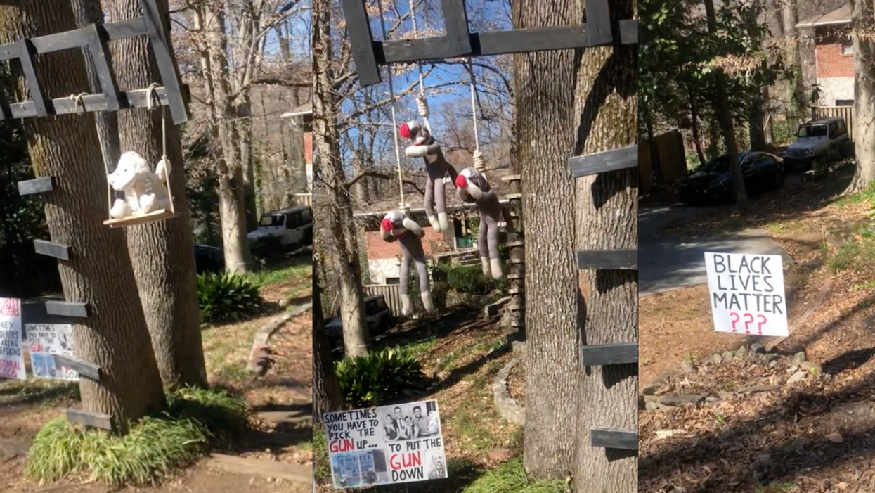 Realtor Horrified After Neighbor Next To Open House Hangs Stuffed Monkeys From Nooses In Racist Display