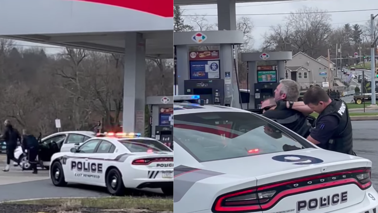 Guy Throws Epic Tantrum After Getting Arrested For Putting Anti-Biden Stickers On Gas Pumps