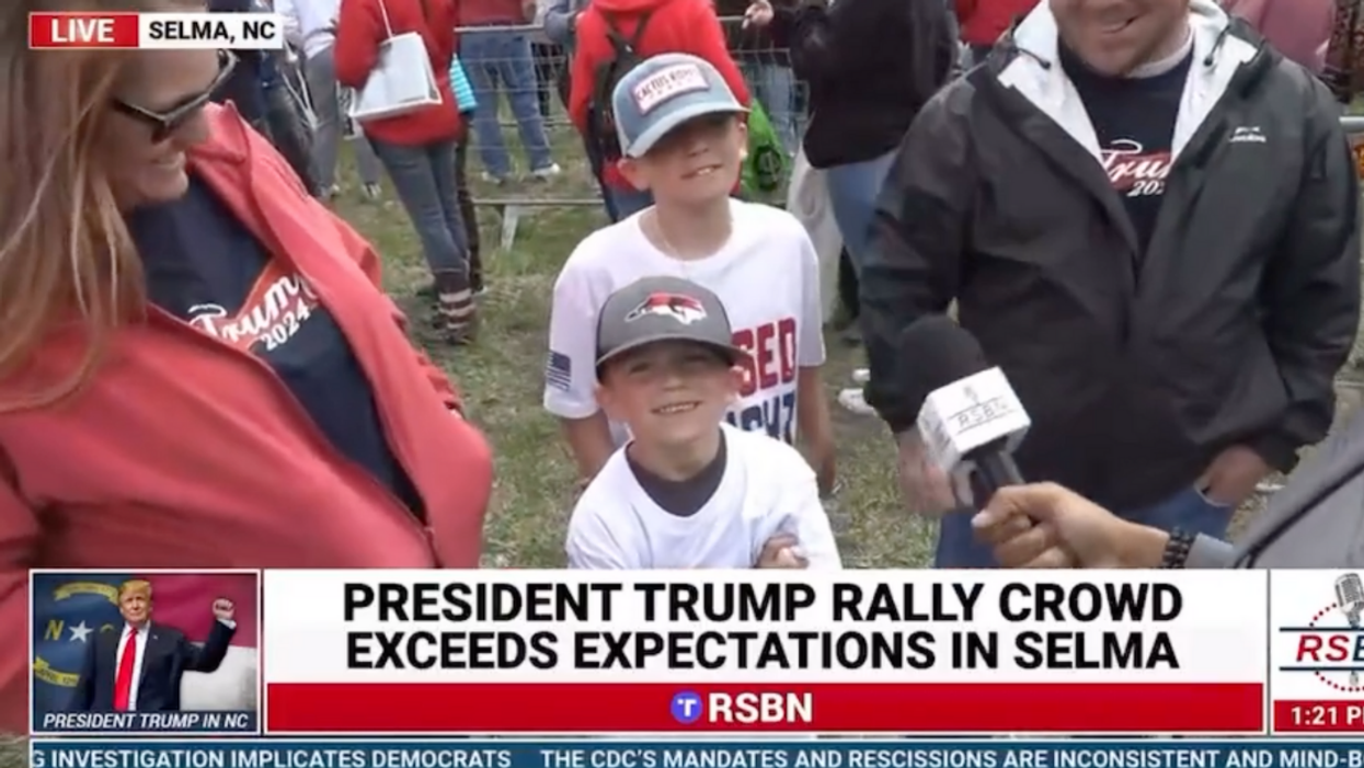 Parents Quickly Correct Kid At Trump Rally Who Tells Reporter He's Excited 'To See Joe Biden'