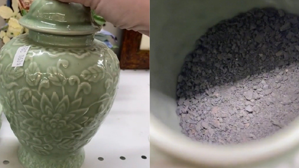 TikToker Floored After Discovering Ceramic Jar On Sale At Goodwill Appears To Contain Ashes