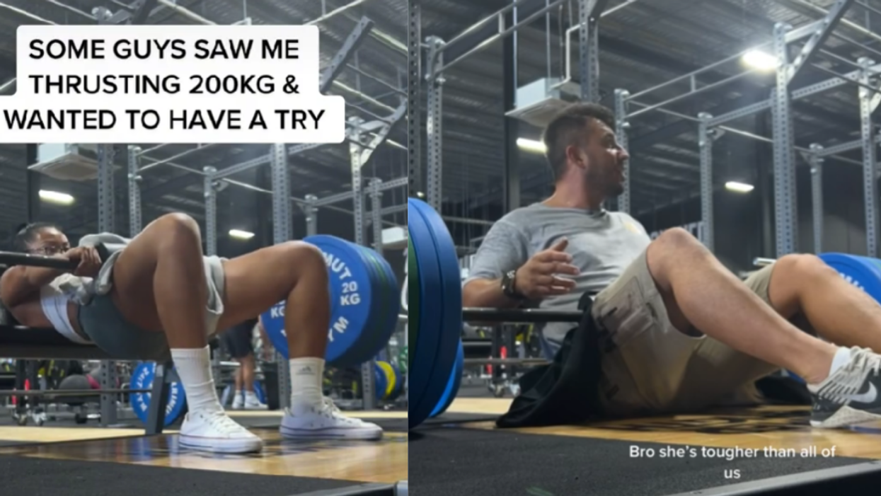 Gym-Goer Takes A Crack At Woman's Impressive Thrusting Workout—And He Won't Be Trying That Again