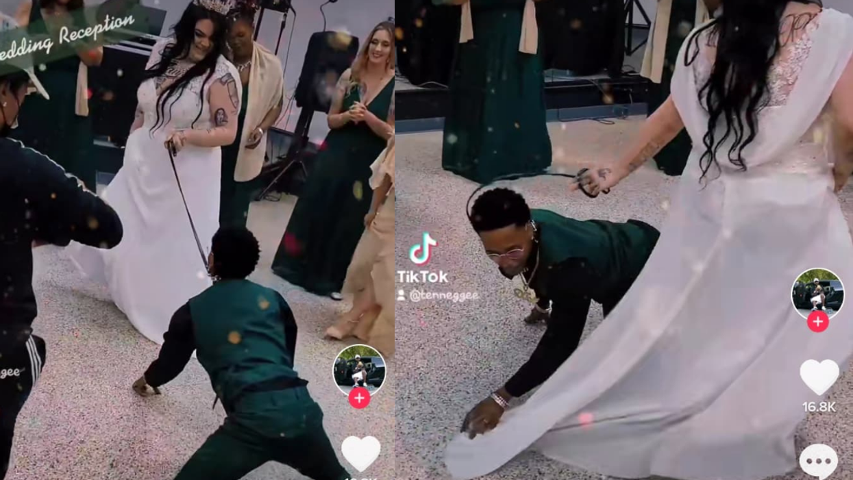 Black Groom Speaks Out After Video Of White Bride Leading Him By Leash Sparks Backlash
