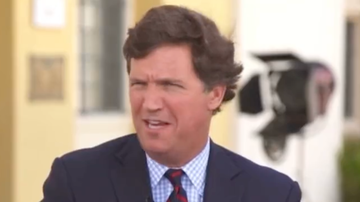 Tucker Carlson Roasted for Bizarre Interview Advocating for 'Testicle Tanning'—and Yeah, It's a Lot