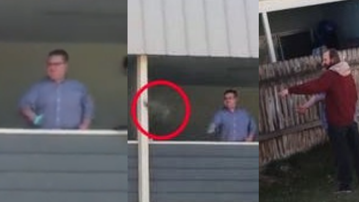 TikToker Confronts Neighbor After Catching Him Throwing Used Kitty Litter Into Their Yard