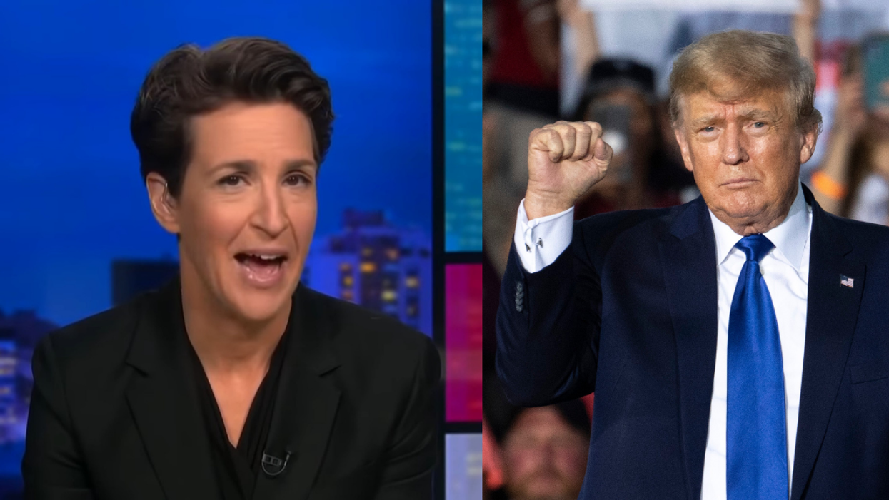 Rachel Maddow Left Speechless By Trump's Deposition Fearing He 'Can Get Killed' By Flying Fruit