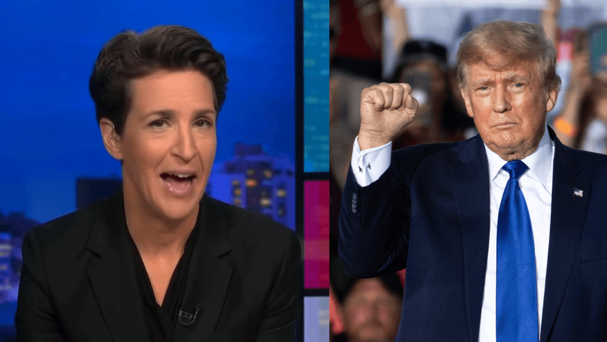 Rachel Maddow Left Speechless By Trump's Deposition Fearing He 'Can Get Killed' By Flying Fruit