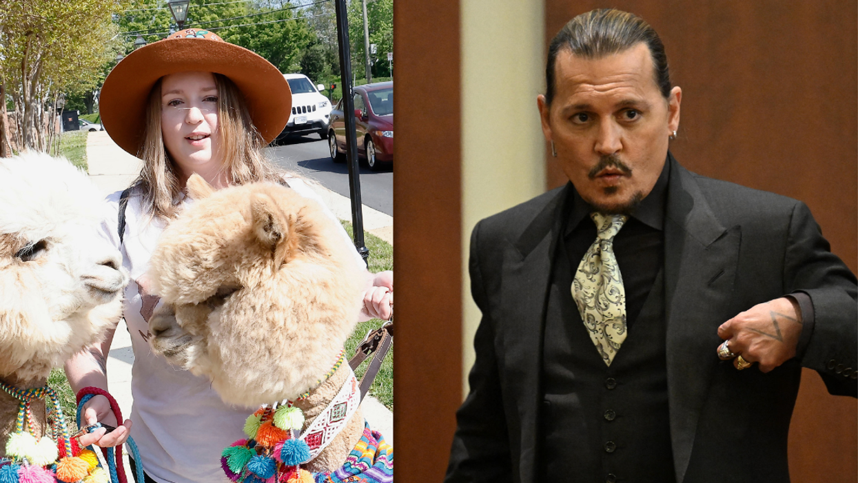 Johnny Depp Supporter Brings A Pair Of Alpacas To Defamation Trial To 'Cheer Him Up'