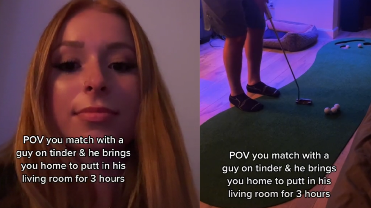 TikToker Stunned After Tinder Date Invites Her Home To Watch Him Play Golf For Three Hours