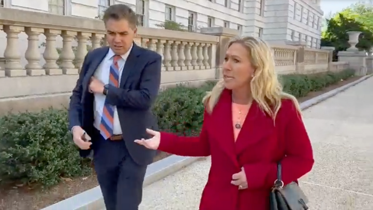 MTG Forces Jim Acosta To Read Her 'Marshall Law' Text Out Loud—And It Doesn't End Well For Her