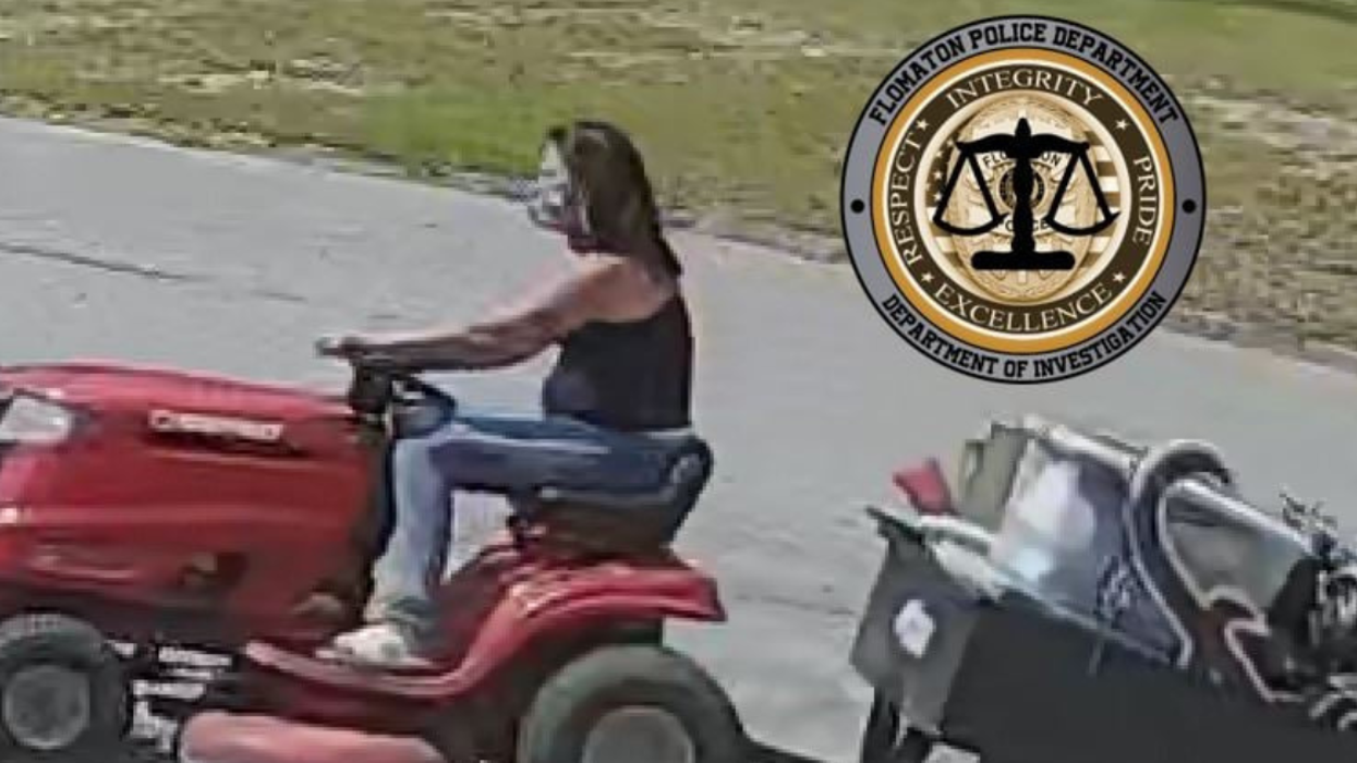 Alabama Police Department Roasts Suspect Seen Making Getaway On A Stolen Lawnmower