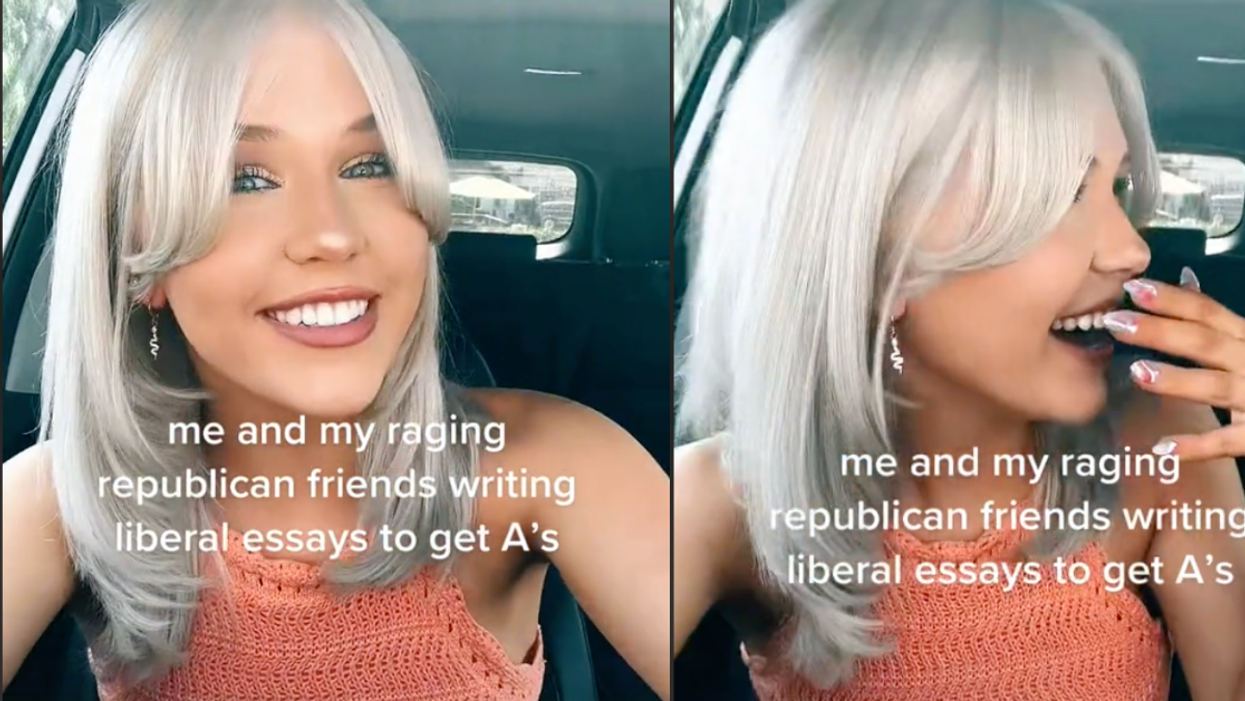 Republican TikToker Claims She Writes 'Liberal Essays' To Get Good Grades In Self-Own For The Ages