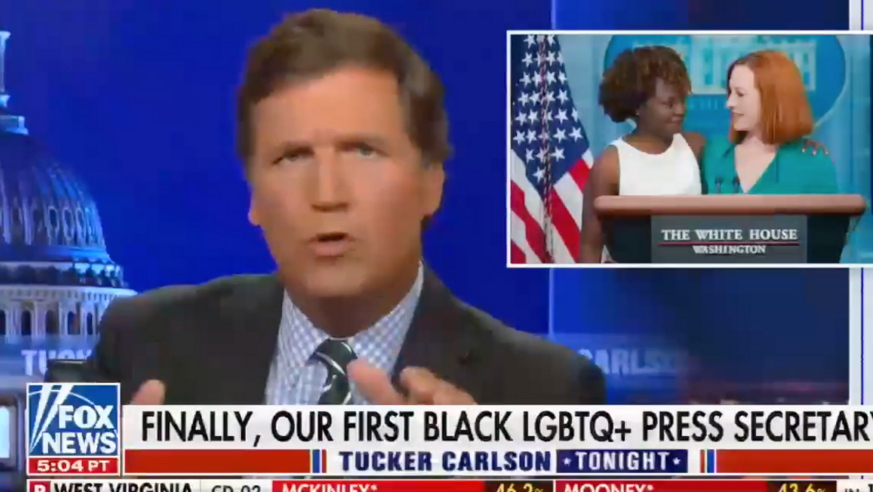 Tucker Carlson Claims Karine Jean-Pierre Only Got Press Sec. Job Because She's Openly Gay In Bigoted Rant