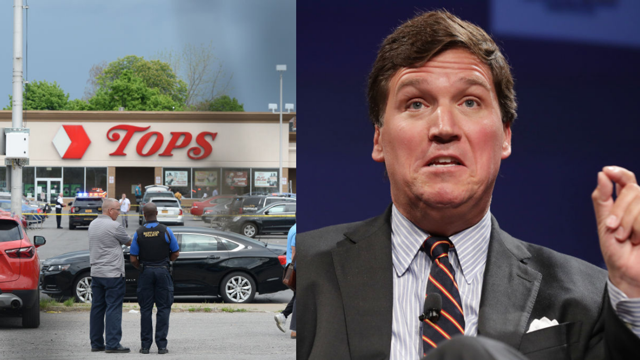 Buffalo Shooter Subscribed To Racist 'Great Replacement' Theory Touted By Tucker Carlson