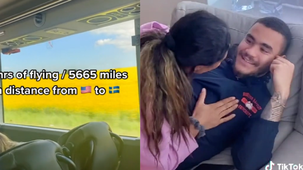 TikToker Flies 14 Hours To Surprise Her Boyfriend In Sweden—And His Reaction Is All Kinds Of Cringe