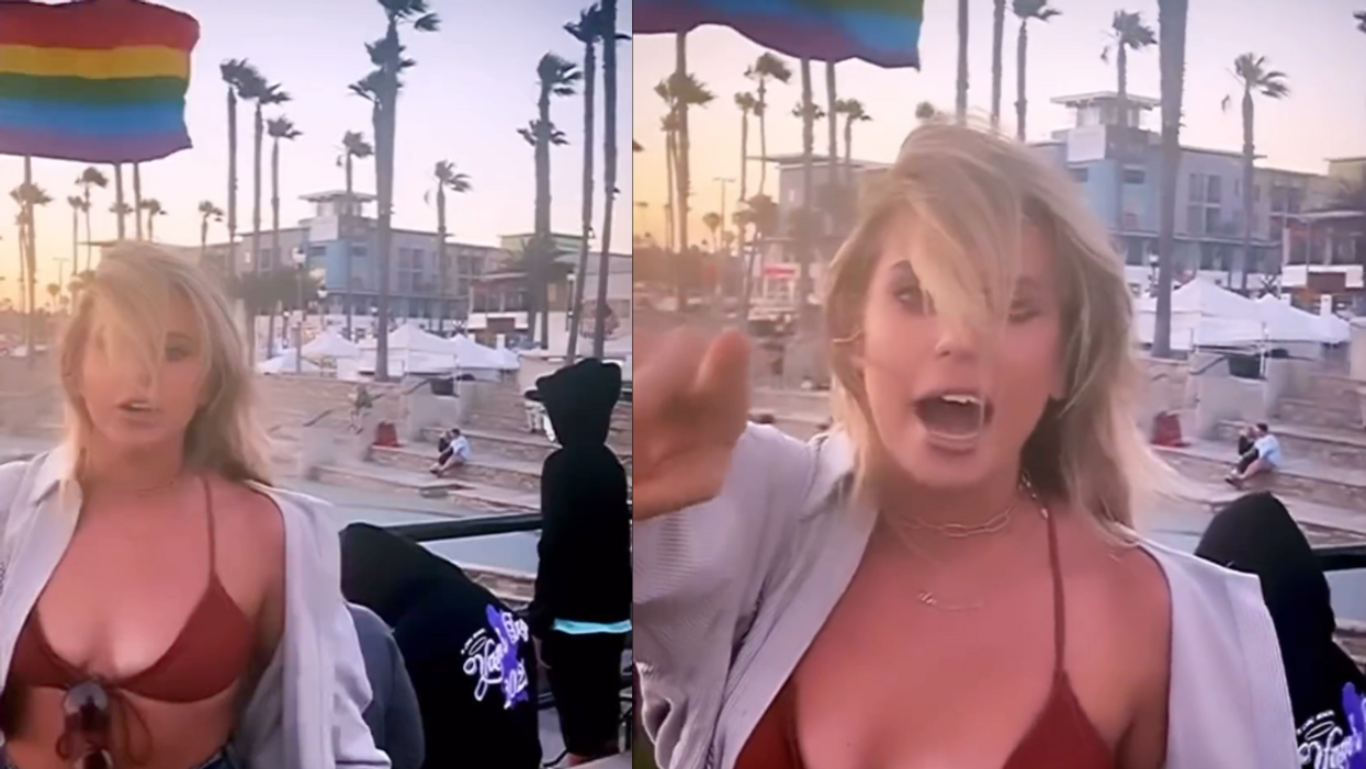 Far-Right News Anchor Throws Cringey Tantrum After Spotting Pride Flag In Her Hometown