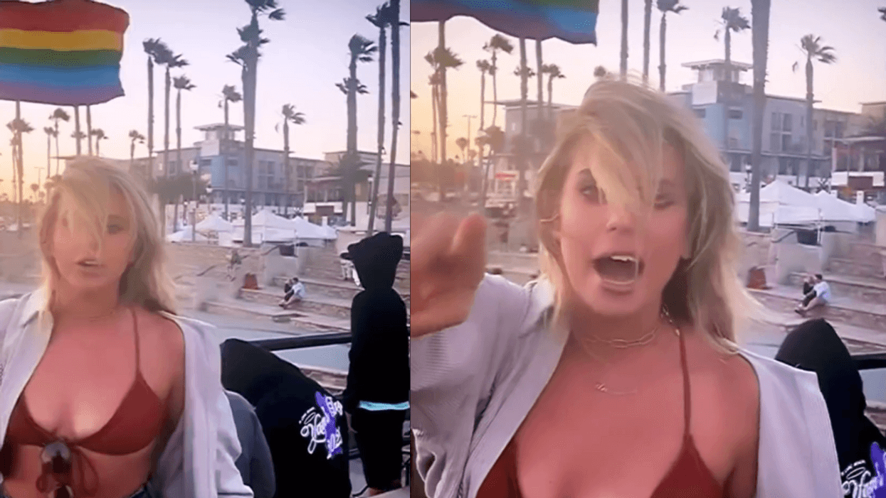 Far-Right News Anchor Throws Cringey Tantrum After Spotting Pride Flag In Her Hometown