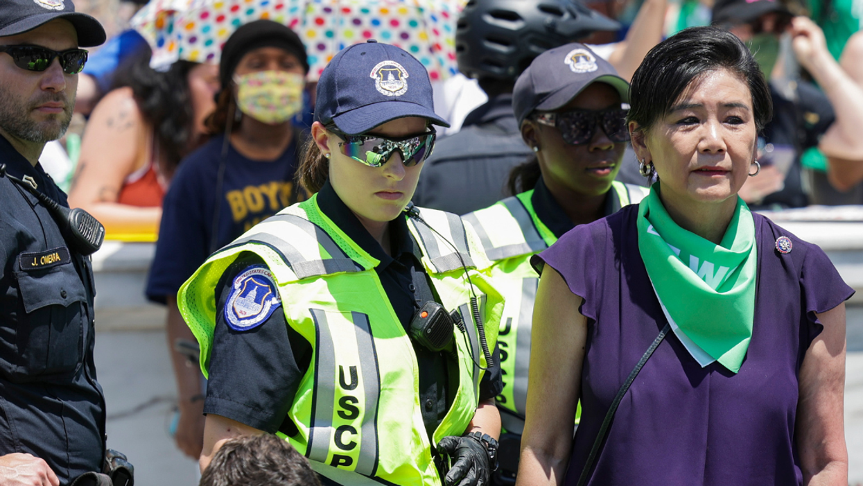 Crowd Erupts In Cheers As Dem. Congresswoman Is Arrested During Pro-Choice Protest At Capitol