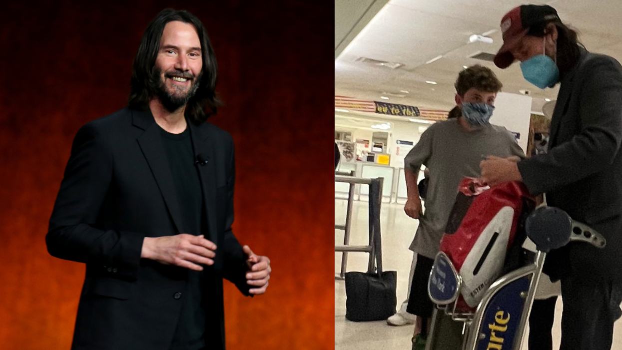 Keanu Reeves Praised For Patiently Answering Young Autograph Seeker's Barrage Of Questions At Airport