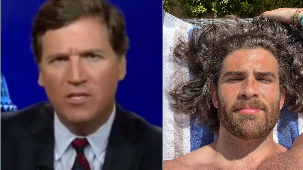 Tucker Carlson Bizarrely Ends Segment With Shirtless Photo Of Left-Wing 'Hunk Of A Man'
