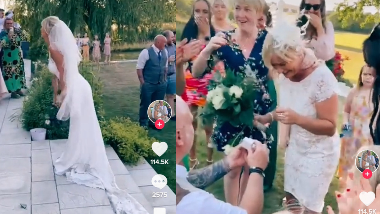 Wedding Guests Stunned As Bride's Mom Gets Surprise Marriage Proposal In Heartwarming Video