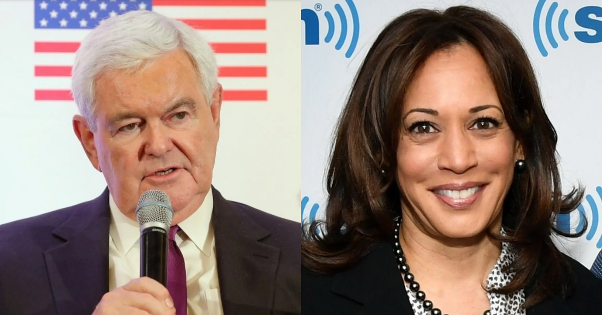 Newt Gingrich Called Out For Saying Harris Can't Be President Because She Has A 'Weird Laugh'