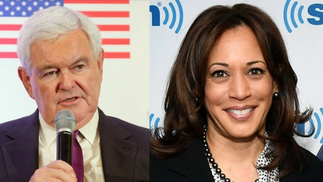 Newt Gingrich Called Out For Saying Harris Can't Be President Because She Has A 'Weird Laugh'