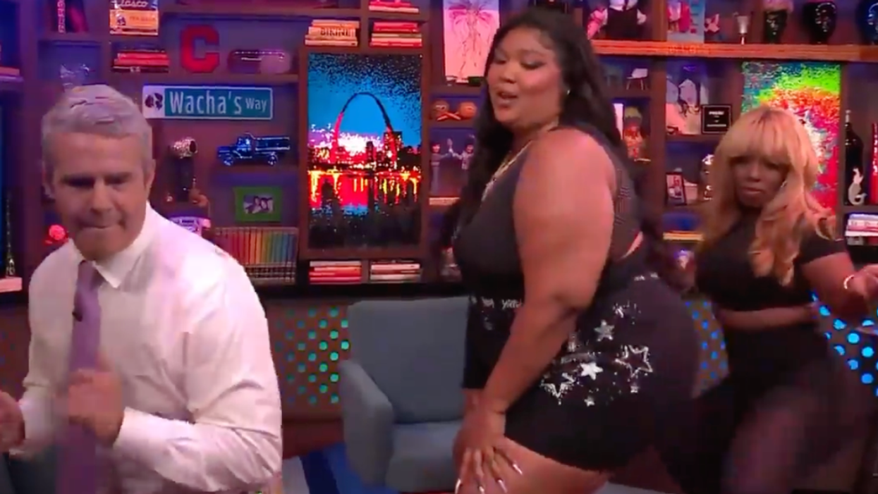Lizzo Tried To Teach Andy Cohen How To Twerk His 'Tiny Hiney'—And He Gets An 'E' For Effort