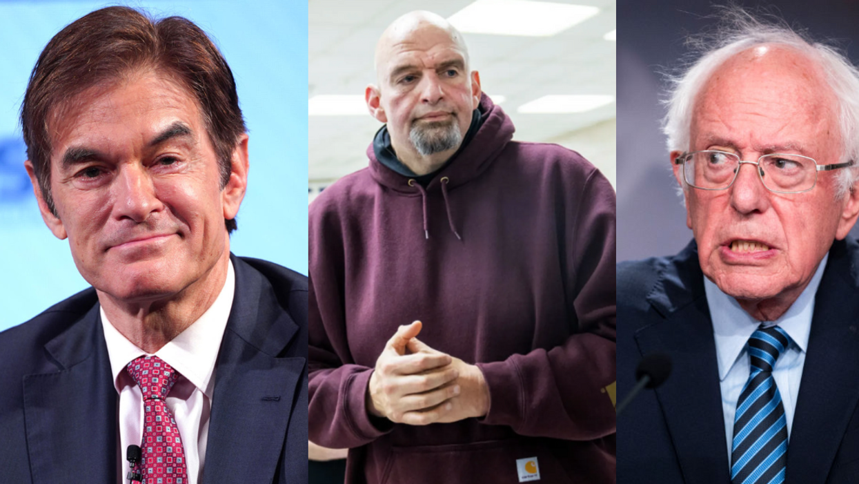 Dr. Oz Dragged For Sharing Bizarre Photoshopped Image Of His Democratic Rival And Bernie Sanders