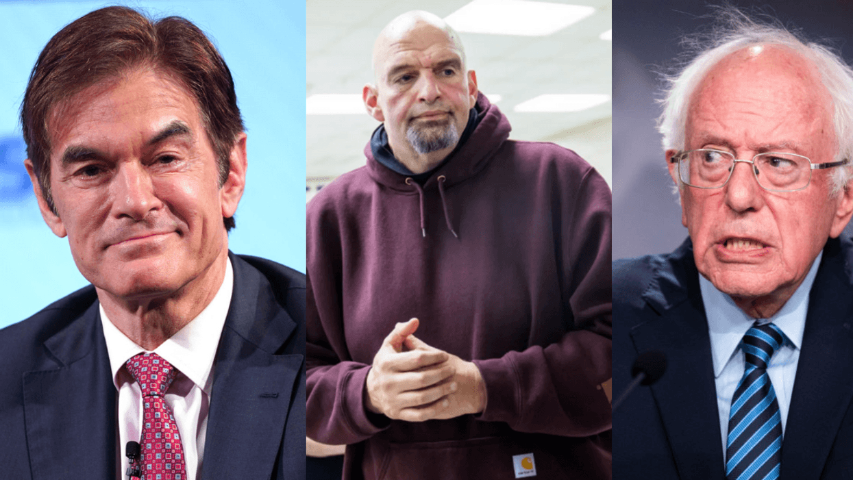 Dr. Oz Dragged For Sharing Bizarre Photoshopped Image Of His Democratic Rival And Bernie Sanders