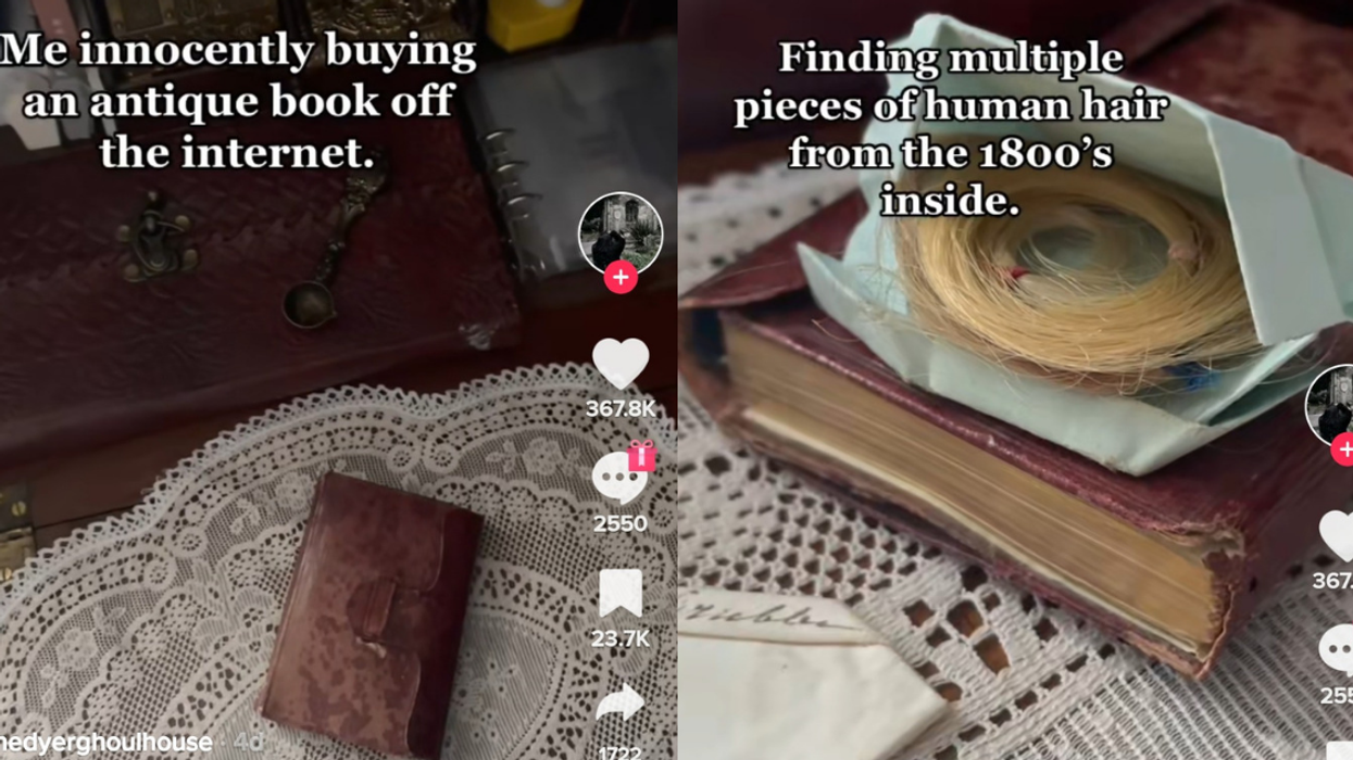 TikToker Buys Antique Book From 1800s—Only To Find Envelopes Of Human Hair Inside It