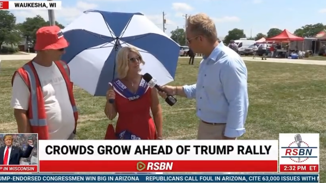 Woman Shows Off Custom 'Trump Gown' She Had Made For Wisconsin Rally—And It's...A Lot