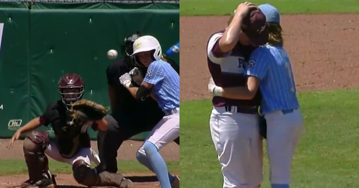 Little Leaguer Who Took Wild Pitch To The Head Consoles Crying Pitcher In Powerful Show Of Sportsmanship
