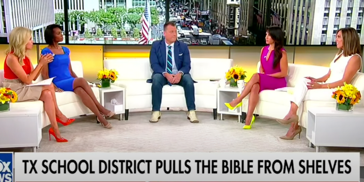 Fox News Hosts Melt Down After Book Ban Causes Bible To Be Pulled From Texas School Library
