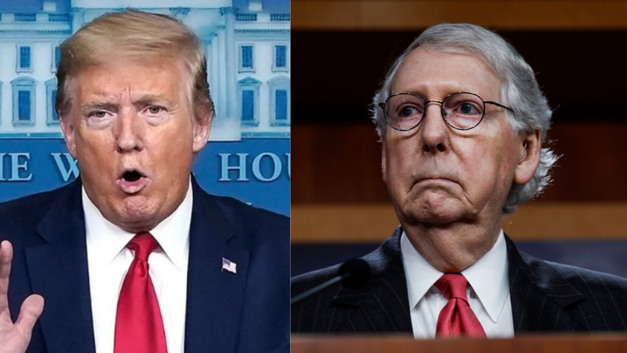 Trump Slams 'Broken Down Hack' McConnell For Disparaging GOP Senate Candidates He Endorsed