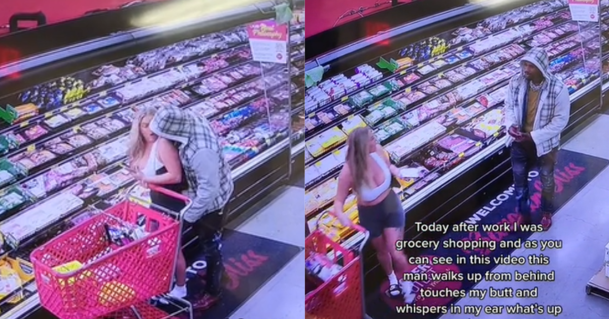 Influencer Shares Alarming Security Footage Of Man Groping Her In Grocery Store: 'Ladies, Please Be Careful'